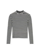 Load image into Gallery viewer, Striped mock neck longsleeve
