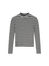 Load image into Gallery viewer, Striped mock neck longsleeve