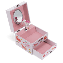 Load image into Gallery viewer, Музична скринька для коштовностей Єдиноріг