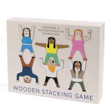 Load image into Gallery viewer, Гра з дерев'яними персонажами Wooden stacking characters game