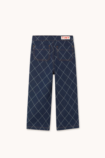 Джинси Diamond Pattern Fringe Denim Pant
