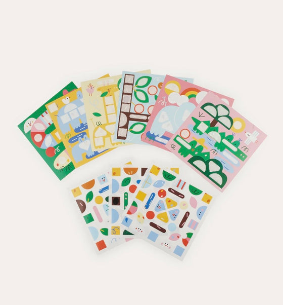 Набір з карток та наліпок дитячих "Тварини"