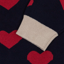 Load image into Gallery viewer, Светр Lapis knit - navy heart

