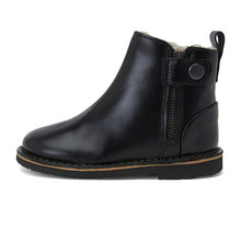 Load image into Gallery viewer, Чоботи Winston wool-lined kids ankle black leather
