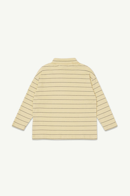 Гольф Roll Neck Rib Top - Banana Crepe Stripe