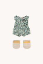 Load image into Gallery viewer, Образ для ляльок Gommu Green Flowers One-Piece & Socks