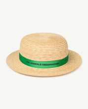 Load image into Gallery viewer, Green straw hat
