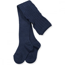 Load image into Gallery viewer, Condor колготи в рубчик navy
