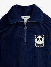 Load image into Gallery viewer, Светр Panda patch chunky knit half zip
