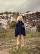 Load image into Gallery viewer, Светр Panda patch chunky knit half zip
