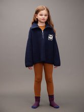 Load image into Gallery viewer, Светр Panda patch chunky knit half zip
