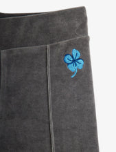 Load image into Gallery viewer, Штани Clover emb velour flared
