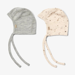 Комплект із 2 вовняних чепчиків Set of 2 Wool Bonnets Billie