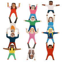 Load image into Gallery viewer, Гра з дерев'яними персонажами Wooden stacking characters game
