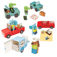 Load image into Gallery viewer, 3D-набір для виготовлення карток "Автомобілі тварин"
