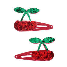 Load image into Gallery viewer, Набір заколок Glitter hair clips - Cherry
