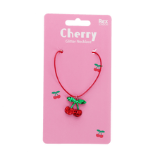 Load image into Gallery viewer, Кольє Glitter necklace - Cherry
