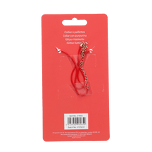 Load image into Gallery viewer, Кольє Glitter necklace - Cherry
