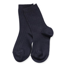 Load image into Gallery viewer, Condor шкарпетки в рубчик navy
