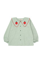Load image into Gallery viewer, Raspberries scalloped collar shirt
