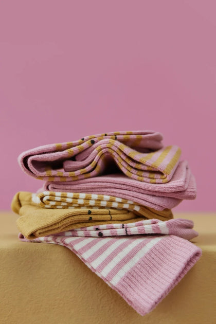 Шкарпетки Ribbed Socks Bubblegum-Cream