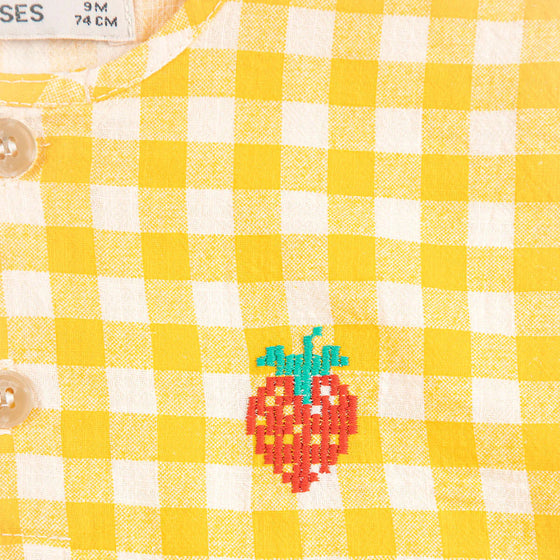 Футболка Pixel Strawberry vichy woven