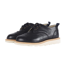 Load image into Gallery viewer, Brando brogue kids shoe black leather
