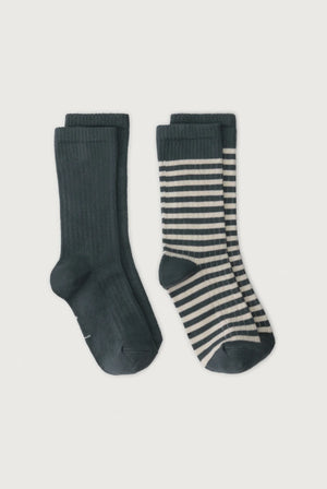 Набір шкарпеток Ribbed Socks 2-pack Blue Gray-Cream