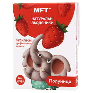 Натуральні льодяники "Полуниця" без цукру, MFT