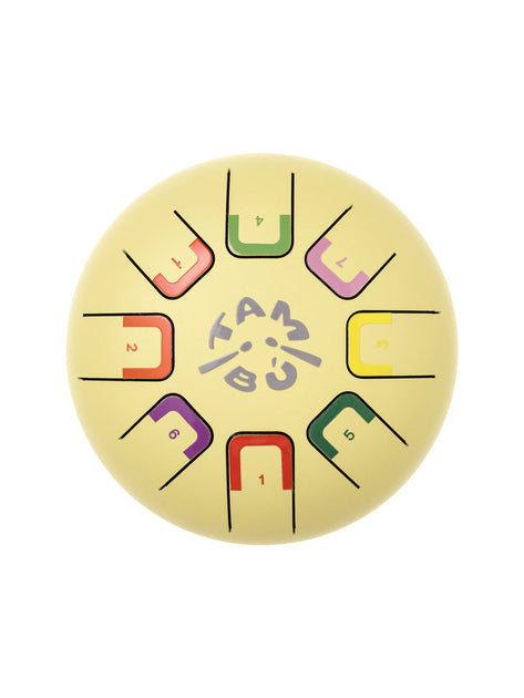 Пелюстковий барабан на 6 пелюсток 8 нот жовтий