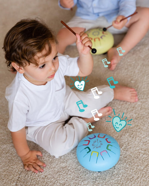 Пелюстковий барабан на 6 пелюсток 8 нот блакитний, Tambu