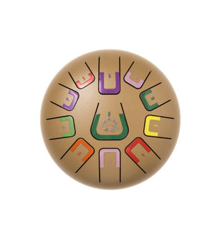 Пелюстковий барабан на 8 пелюсток 11 нот золотого кольору матовий, Tambu