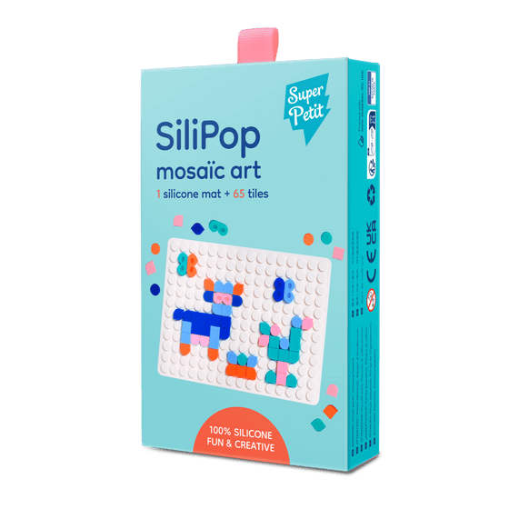 Мозаїка сенсорна для дітей силіконова біла Silipop, SuperPetit