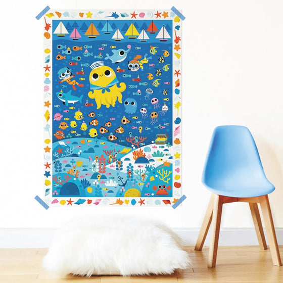 Набір з постеру та наліпок "Море"