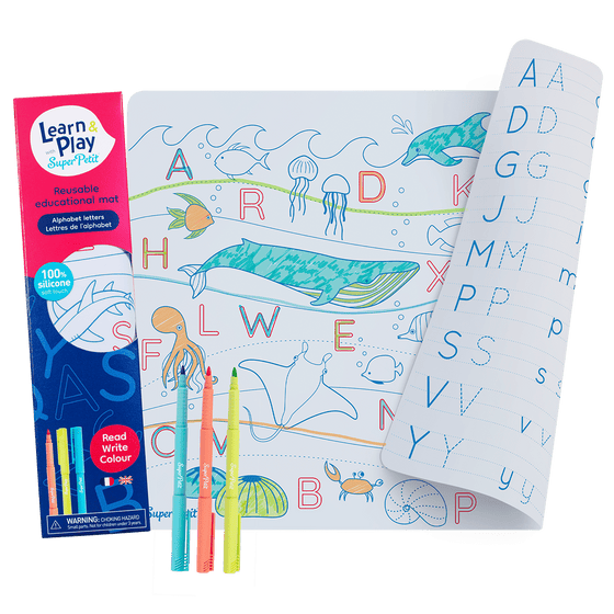 Набір навчальний з розмальовки та маркерів  "Абетка океан"