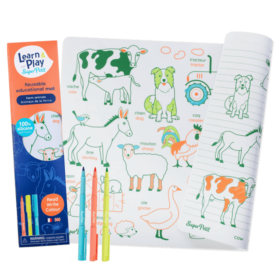 Набір навчальний з розмальовки та маркерів  "Ферма"