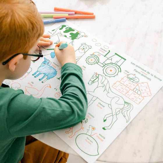 Набір навчальний з розмальовки та маркерів  "Ферма"