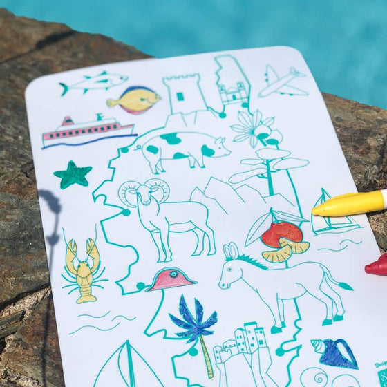 Набір з міні-розмальовки двосторонньої та маркерів “Корсика"