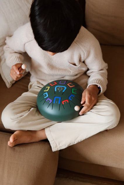 Пелюстковий барабан на 8 пелюсток 11 нот бірюзовий матовий