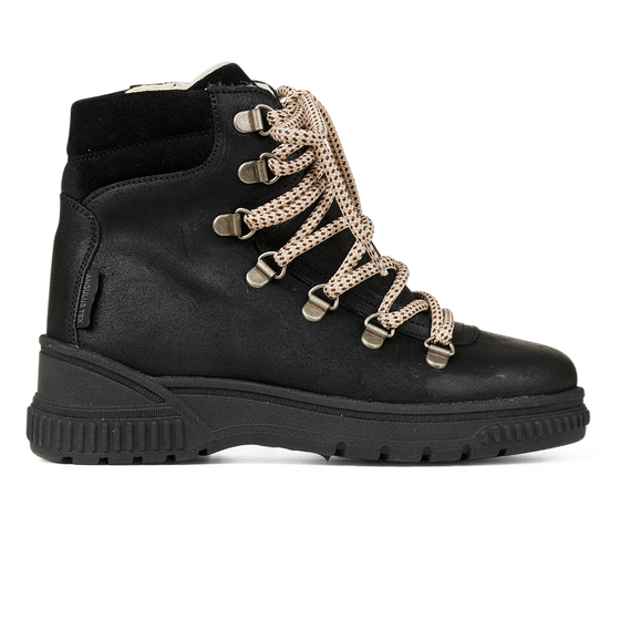 Черевики Angulus TEX-Lace-up with zipper and wool lining чорні