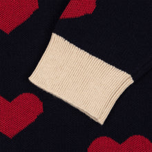 Load image into Gallery viewer, Lapis knit dress - navy heart

