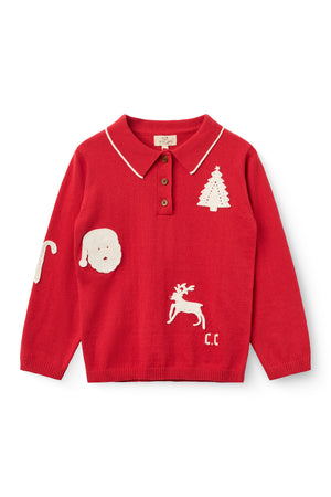 Светр Knitted Polo w. Crochet Patches