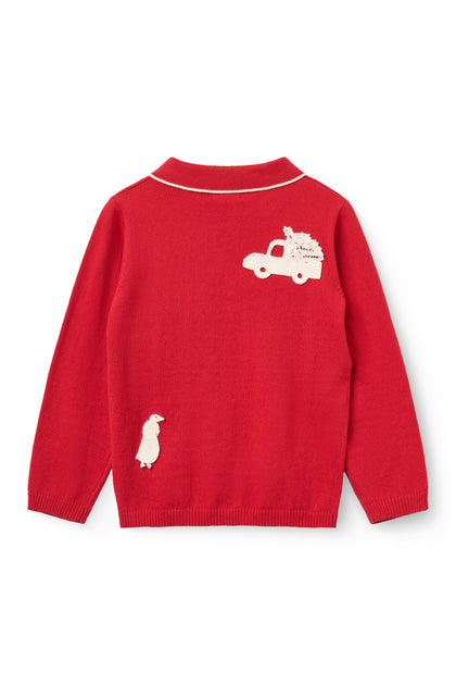 Светр Knitted Polo w. Crochet Patches