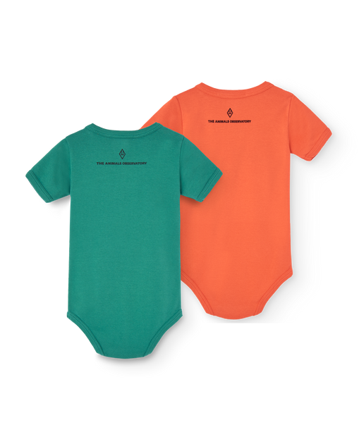 Набір боді Green and Salmon Chimpanzee