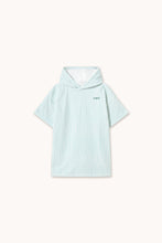 Load image into Gallery viewer, Пончо Cyan Fine Stripes Poncho Towel

