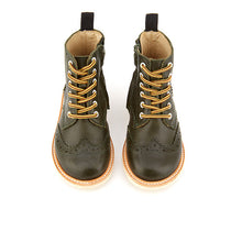 Load image into Gallery viewer, Sidney brogue kids boot hunter green leather
