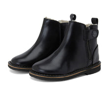 Load image into Gallery viewer, Winston wool-lined kids ankle boot black leather
