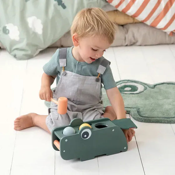 Дерев’яна стукалка Croco зелена