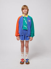 Load image into Gallery viewer, Smiling color block terry cloth zipped sweatshirt

