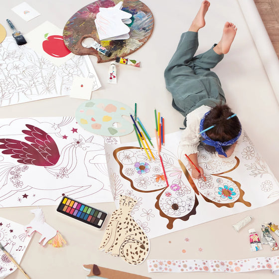 Набір постерів-розмальовок Butterfly Colouring